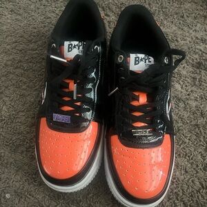 Bape Sneakers in Orange and Black